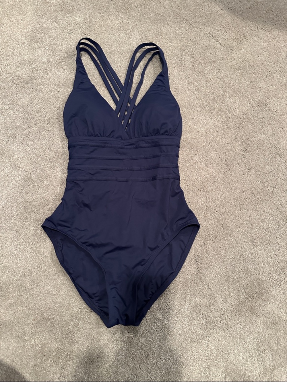 La Blanca Navy Strappy One-Piece Swimsuit